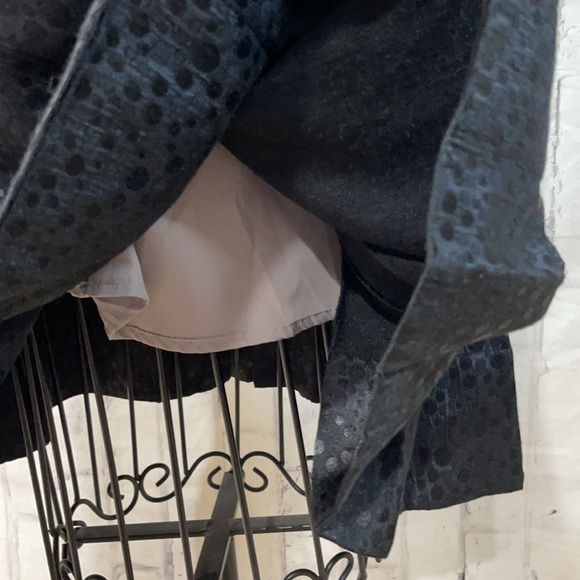 Tulle for Anthropologie Black Polka Dot Sleeveless Peplum Pleated Midi-Dress - Picture 10 of 11